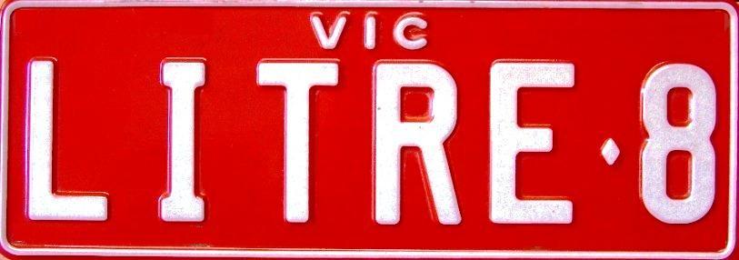 ideally I would have had a plate with '8LITRE' but you couldn't have a number as the first character